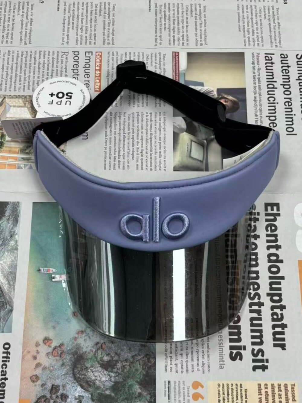 🧢 Alo Yoga ☀️Airlift Solar Visor Lilac Blue Tennis Golf Cap